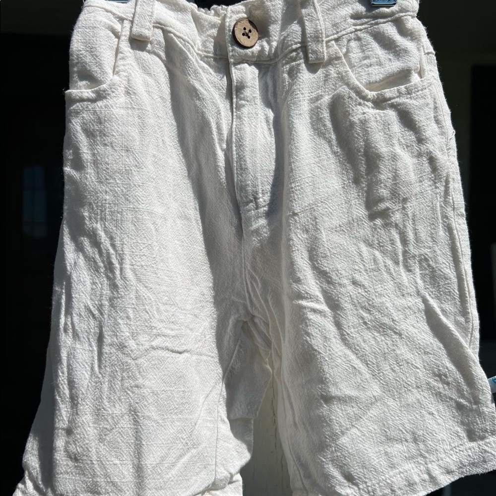 4T boys linen shorts